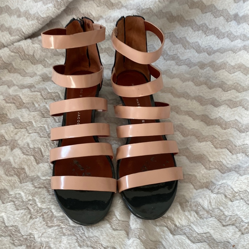 Marc Jacobs Black & Blush Sandals Size 37.5